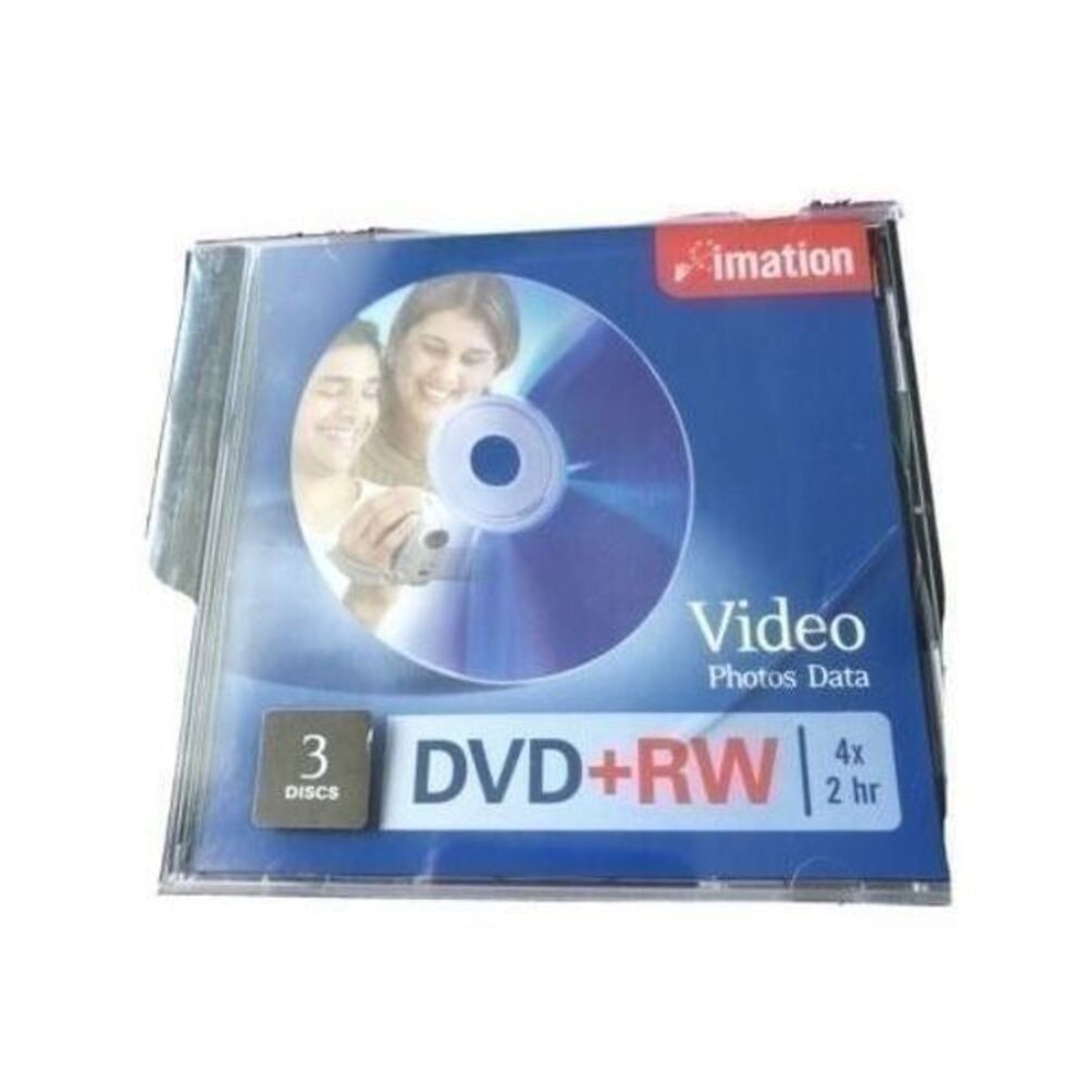 Imation DVD + RW Video, Photos, Data 3 Discs 4x 2 Hours New